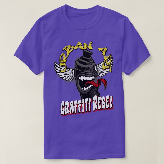 Camiseta Graffiti de Rebel de arte urbano (Diseño del anverso)