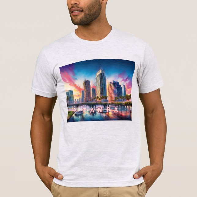 Camiseta Graffiti de Tampa Skyline (Anverso)