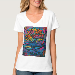 Camiseta Graffiti de tiburón algo sano