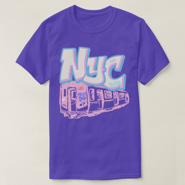 Camiseta graffiti de tren de nueva york (Diseño del anverso)