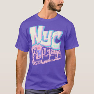 Camiseta graffiti de tren de nueva york