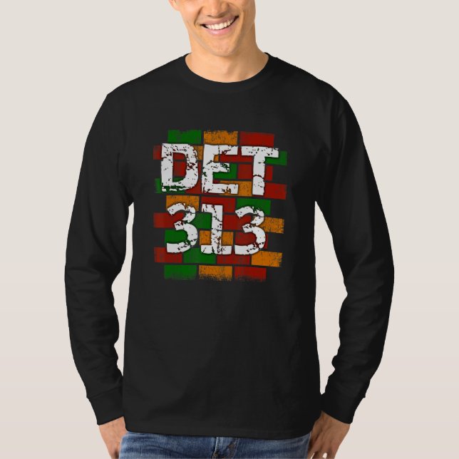 Camiseta Graffiti del código de área 313 de Detroit DET (Anverso)