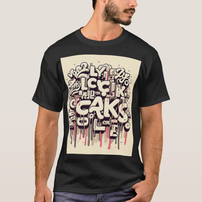 Camiseta Graffiti Drip Typography Tee (Anverso)