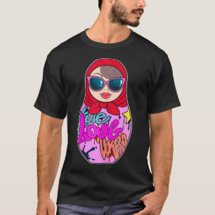 Camiseta Graffiti femenino Matryoshka Punk Nesting Doll Str