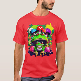 Camiseta Graffiti Frog And Mushrooms