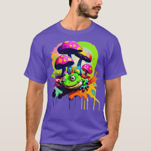 Camiseta Graffiti Frog And Mushrooms 2