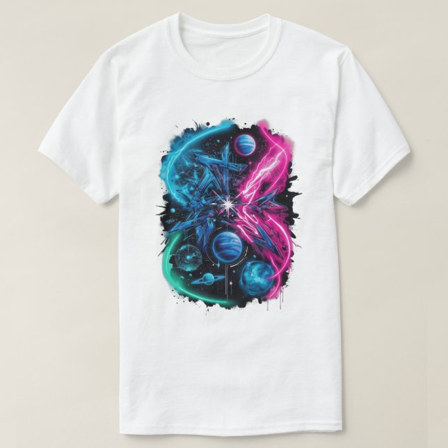 Camiseta Graffiti galáctico - Arte callejero (Diseño del anverso)