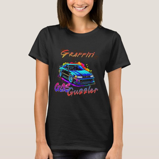 CAMISETA GRAFFITI GAS GUZZLER - COCHE DRIFT (Anverso)
