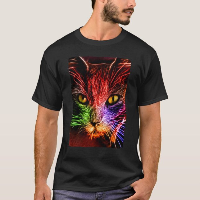 Camiseta Graffiti Gato Neon (Anverso)