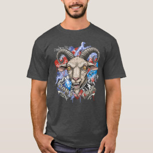 Camiseta Graffiti Goat Face Tee - Arte Animal urbano