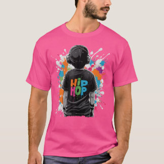 Camiseta Graffiti Grunge Paint Splatts Por Niño Con Hielo