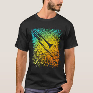 Camiseta Graffiti Guay Splats Trombone Player Para Trom