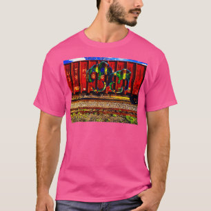Camiseta Graffiti imaginario de trenes