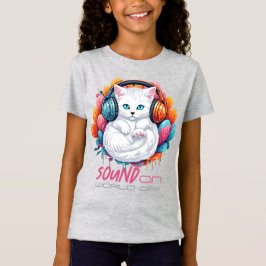 Camiseta Graffiti Kitty Vibe Appartal - Blanco