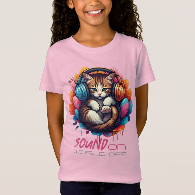 Camiseta Graffiti Kitty Vibe Appartal - Brown Tabby (Anverso)