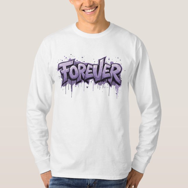 Camiseta Graffiti Lavender Infinity "FOREVER" (Anverso)