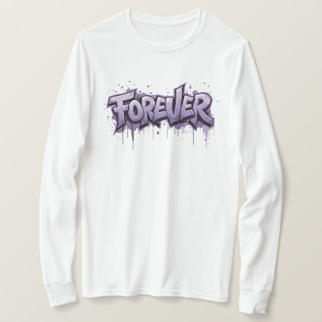 Camiseta Graffiti Lavender Infinity "FOREVER" (Anverso del diseño)