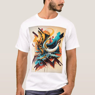 Camiseta Graffiti moderno de Kandinsky blanco