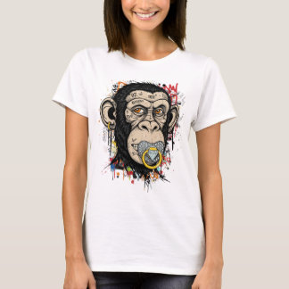 Camiseta Graffiti Monkey Face Art - Resumen de estilo calle
