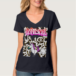Camiseta Graffiti Nombre Sandra y uniqorn Farting T Shirt