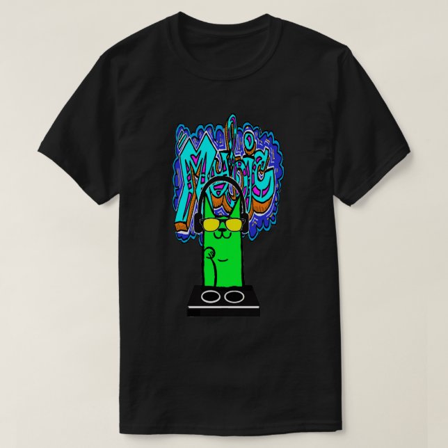 Camiseta graffiti Rap cat (Diseño del anverso)