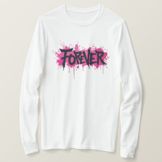 Camiseta Graffiti Rosa caliente "PARA SIEMPRE"