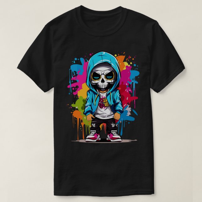 Camiseta Graffiti Skull (Diseño del anverso)