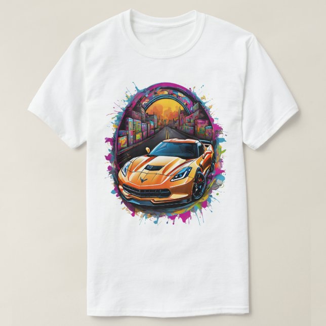 Camiseta Graffiti Sports Car Detail Men's T-Shirt (Diseño del anverso)