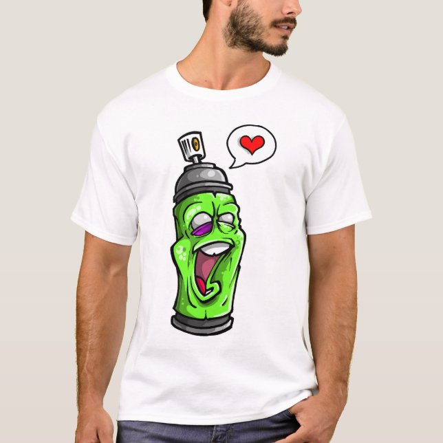 Camiseta Graffiti Spray Paint Love T Shirt (Anverso)