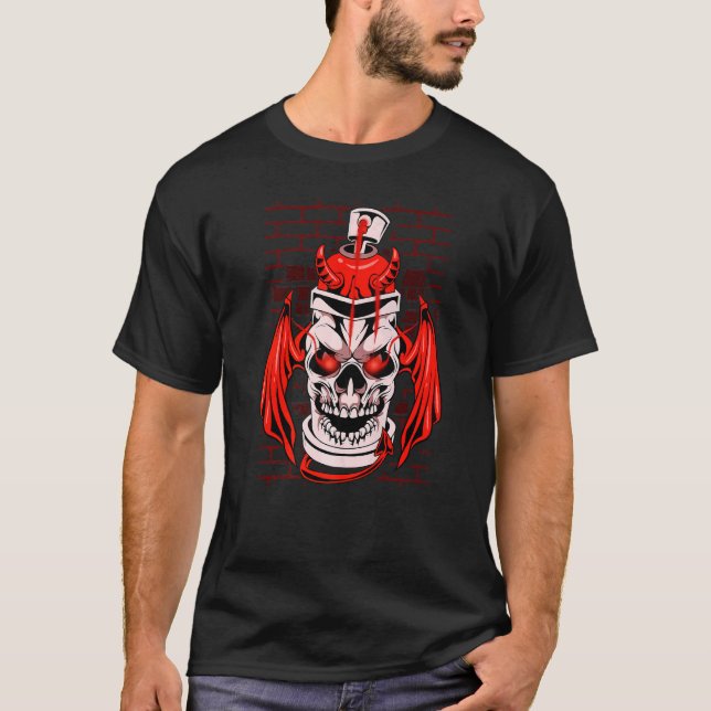 Camiseta Graffiti Spray Paint Urban Street Devil (Anverso)