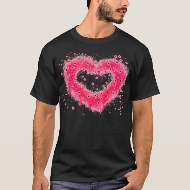 Camiseta Graffiti spray pintura rosa brillante diseño del c (Anverso)