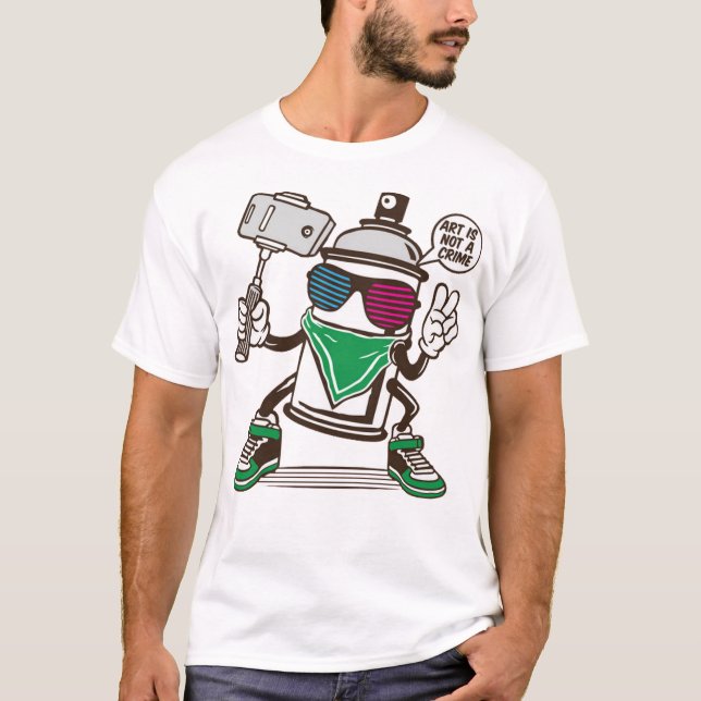 Camiseta Graffiti spray puede bombardear el selfie (Anverso)
