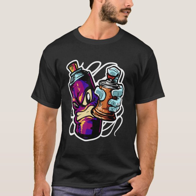 Camiseta Graffiti Sprayer Street Artista de la calle Grasa  (Anverso)