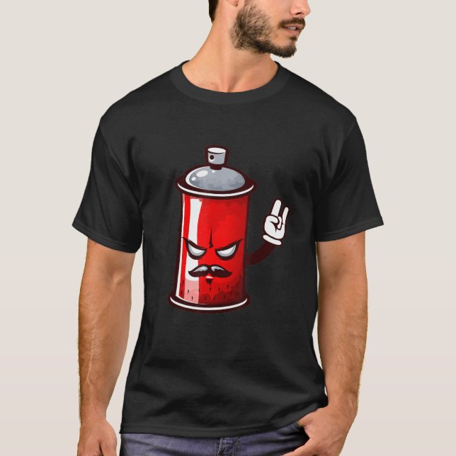 Camiseta Graffiti Streit Art Engry Color Spray Paint Graffi (Anverso)