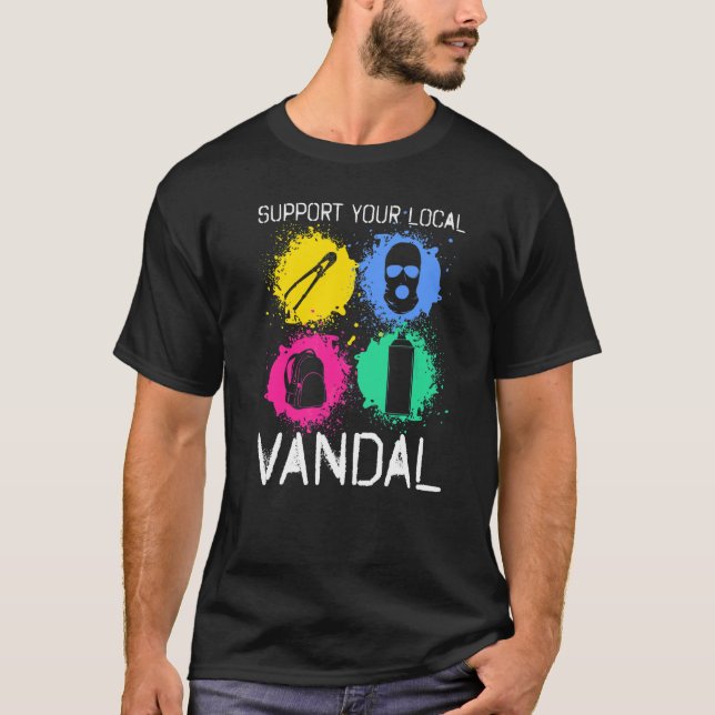 Camiseta Graffiti Style Colos Hiphop Rap Spray (Anverso)