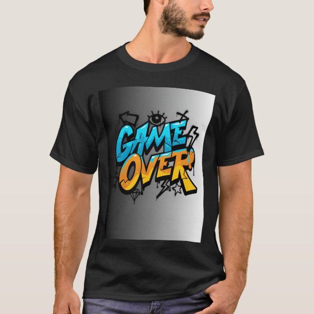 Camiseta Graffiti Style Game Over Illustration friends gift (Anverso)