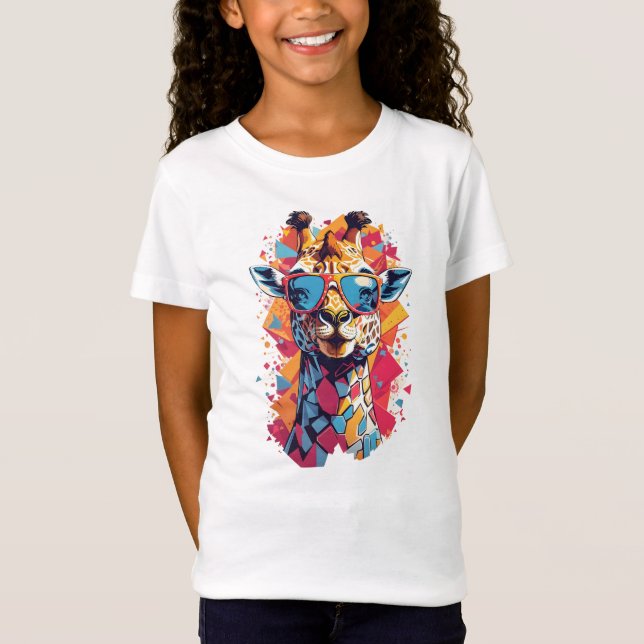 Camiseta Graffiti Style Giraffe Portrait-58567 (Anverso)