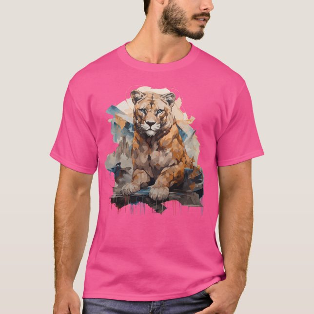 Camiseta Graffiti Style Mountain Lion (Anverso)