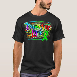 Camiseta Graffiti Style Organ Donación Conciencia y Órgan