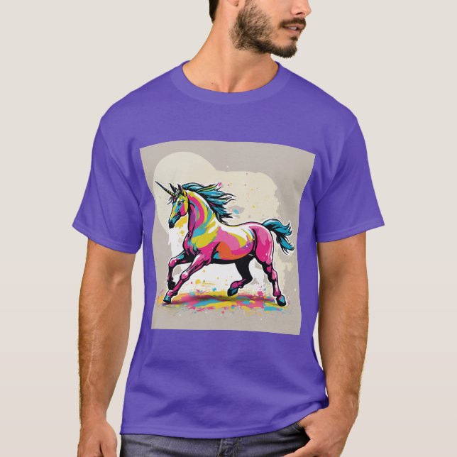 Camiseta Graffiti Unicornio: Diseño inspirado en Banksy (Anverso)