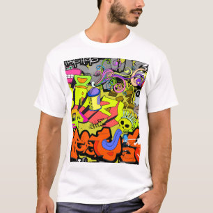 Camiseta Graffiti urbano: Muro de arte vintage