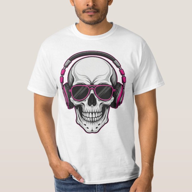 Camiseta Graffiti urbano Skull DJ (Anverso)