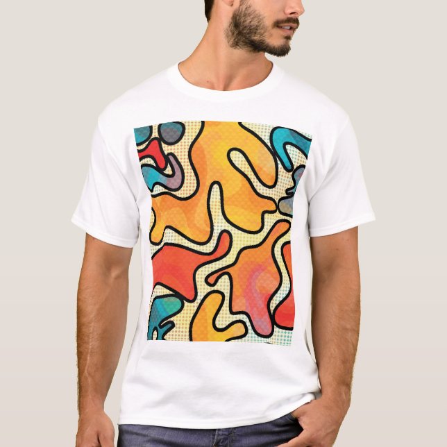 Camiseta Graffiti urbano: Textura de arte sin costura. (Anverso)