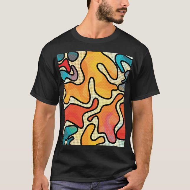 Camiseta Graffiti urbano: Textura de arte sin costura. (Anverso)