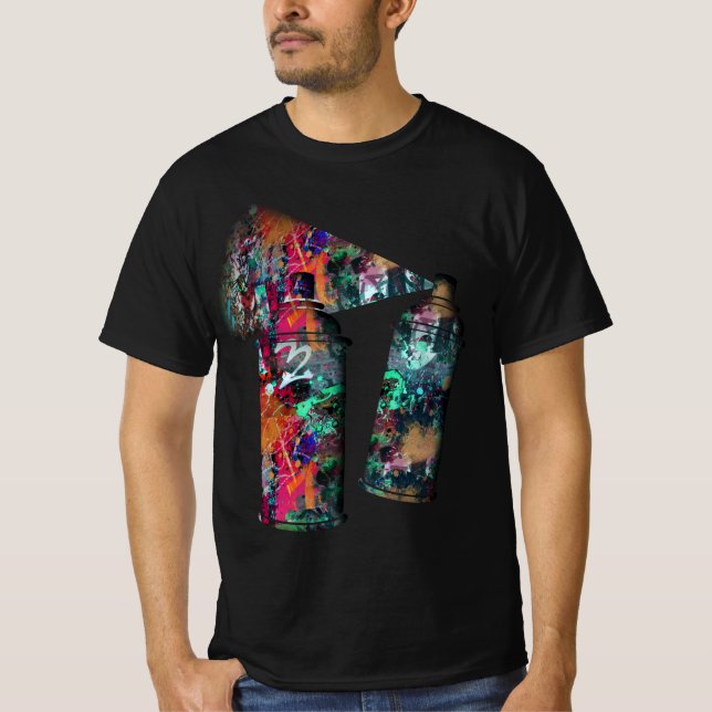Camiseta Graffiti Wall and Spray Paint Splatt (Anverso)
