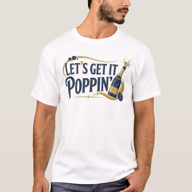 Camiseta Gráfica 2D Classic Blue LETS GET IT POPPI (Anverso)