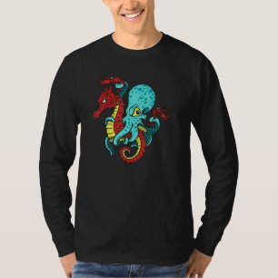 Camiseta Gráfica 365 Disfraces de Halloween Octopus Seahors