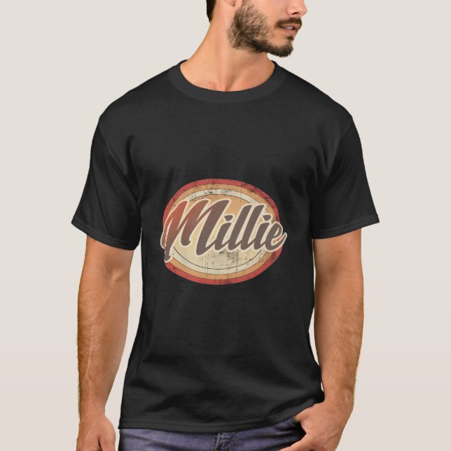 Camiseta Gráfica 365 Nombre Millie Vintage Funny Personaliz (Anverso)