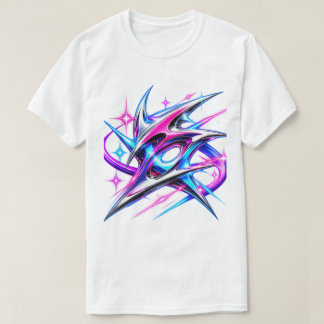 Camiseta gráfica abstracta cósmica de neón – Futur