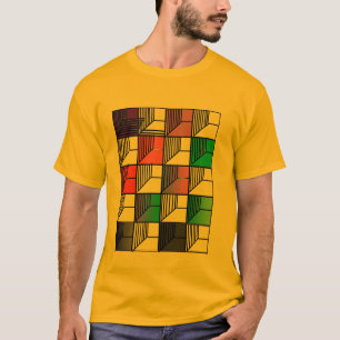 Camiseta gráfica abstracta de bloque de color